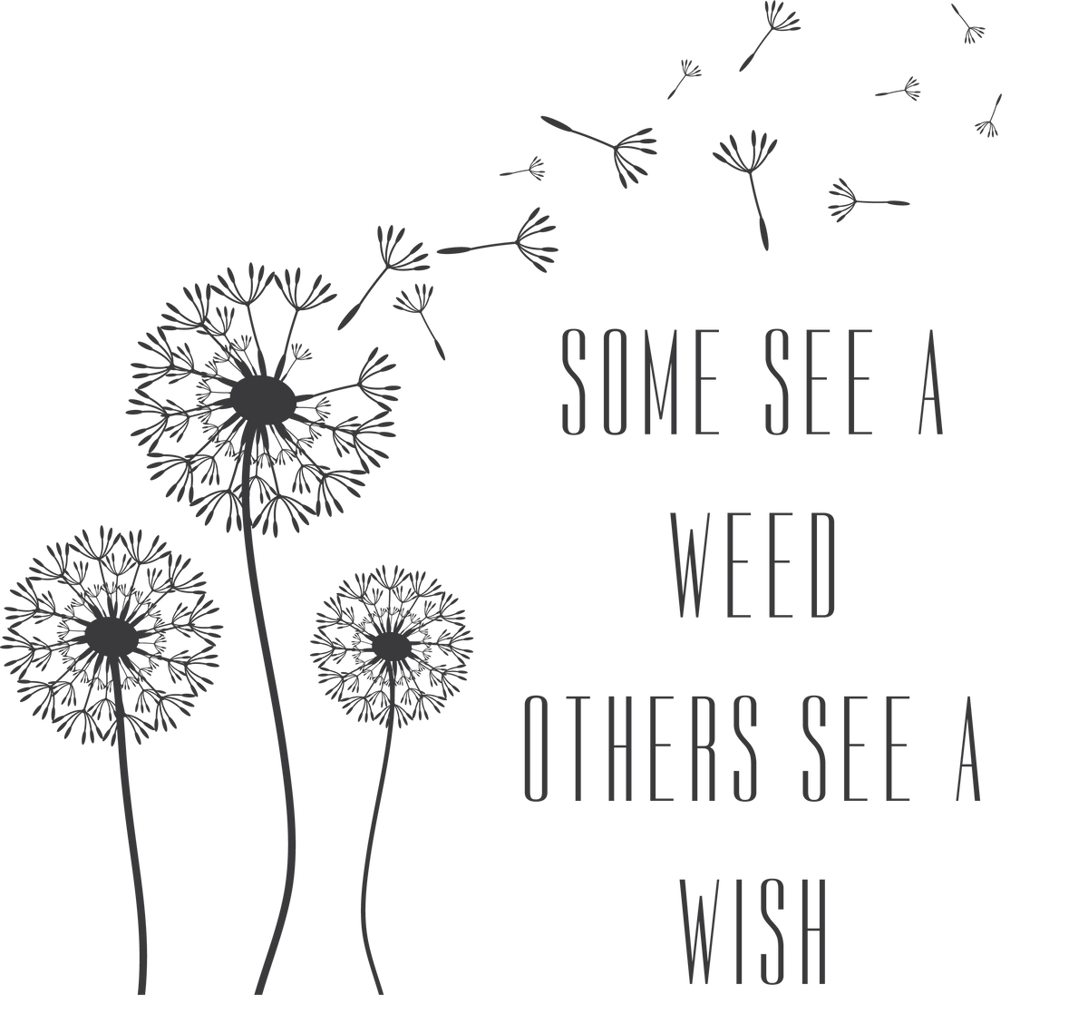 Inspirational Keychain - "Some See a Weed, Others See a Wish